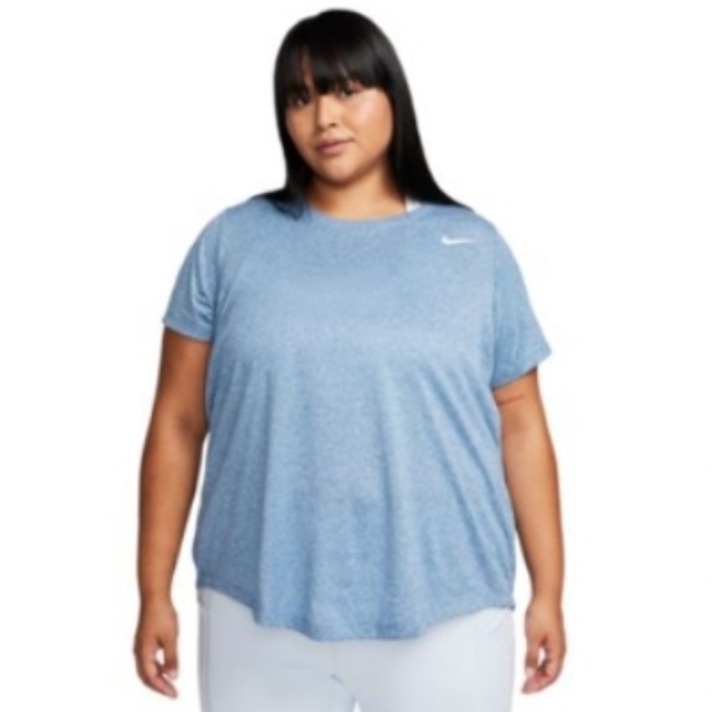 Nike Active Dri-FIT Women's Short-Sleeve T-Shirt In Court Blue, NWT, Plus, 1X